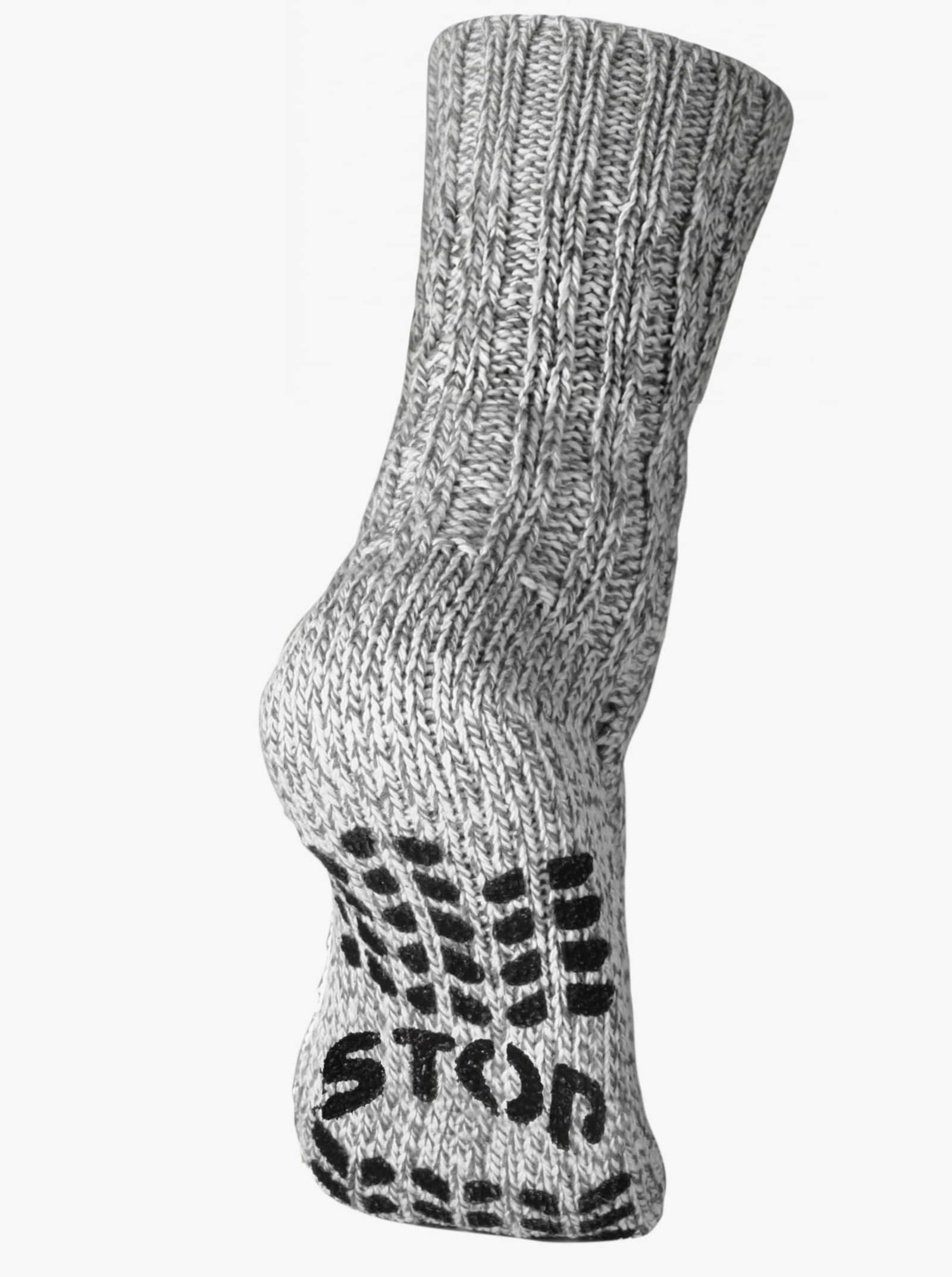 Socken mit Stopper - hellgrau