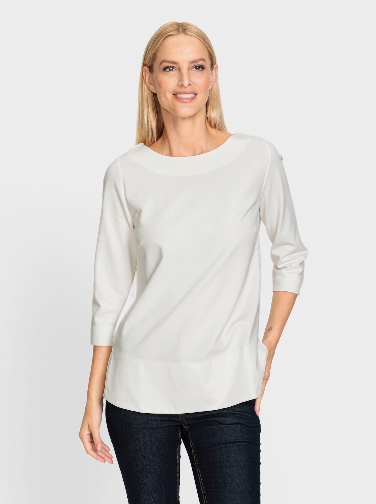 heine T-shirt à manches 3/4 - écru