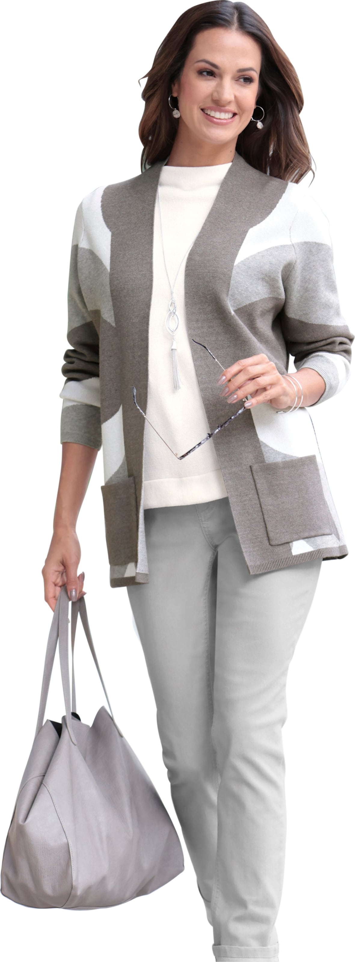 Thumbnail - Jacquardstrickjacke