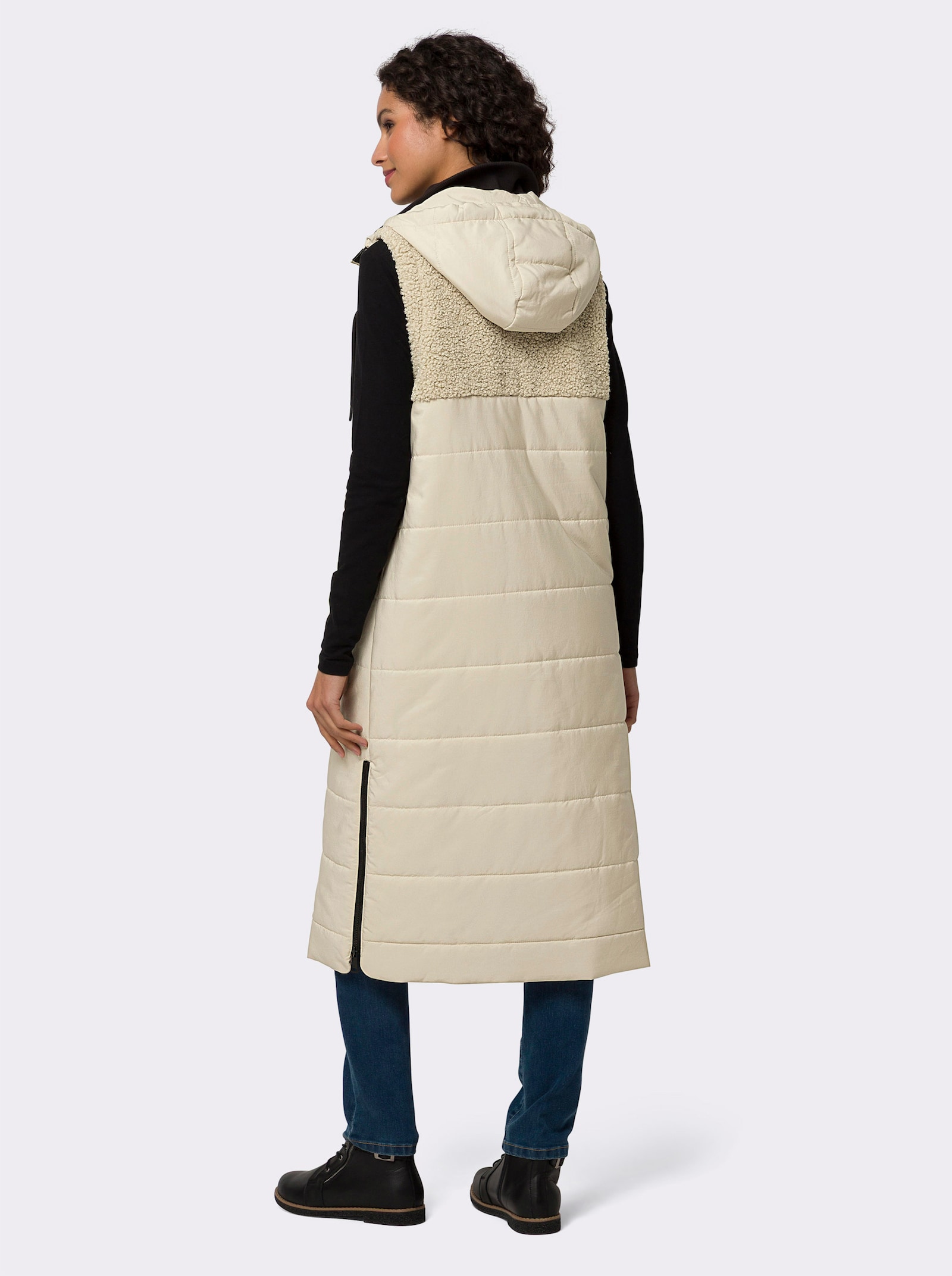 heine Steppweste mit Kapuze - sand