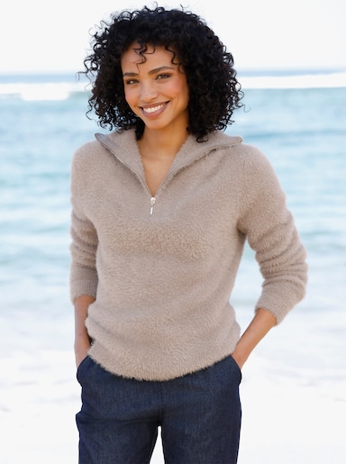 heine Troyer aus Flauschgarn - sesam