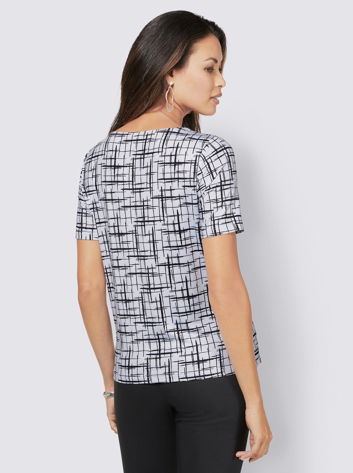 Shirt met korte mouwen - wit/zwart geprint