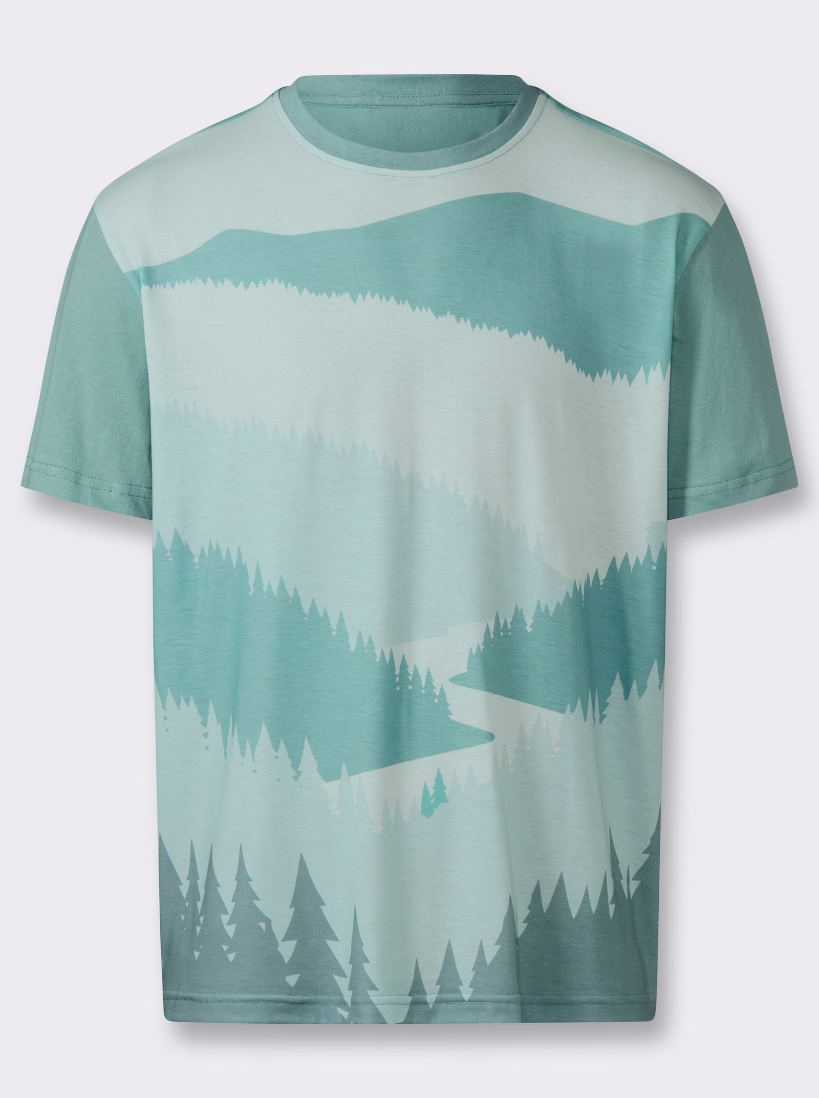 Catamaran Sports Funktionsshirt mit Druck vorne - salbei-bedruckt