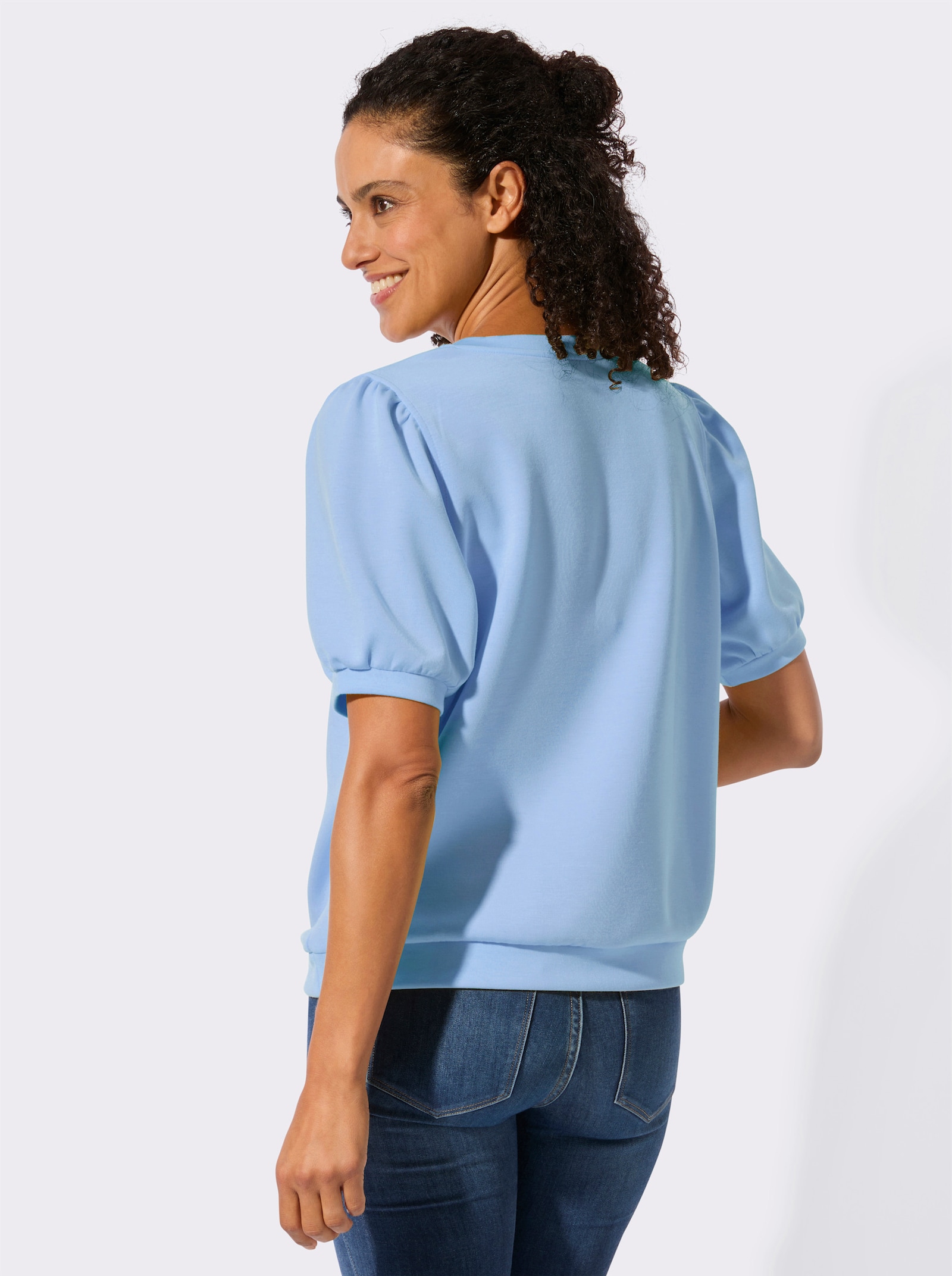 Kurzarmshirt - himmelblau