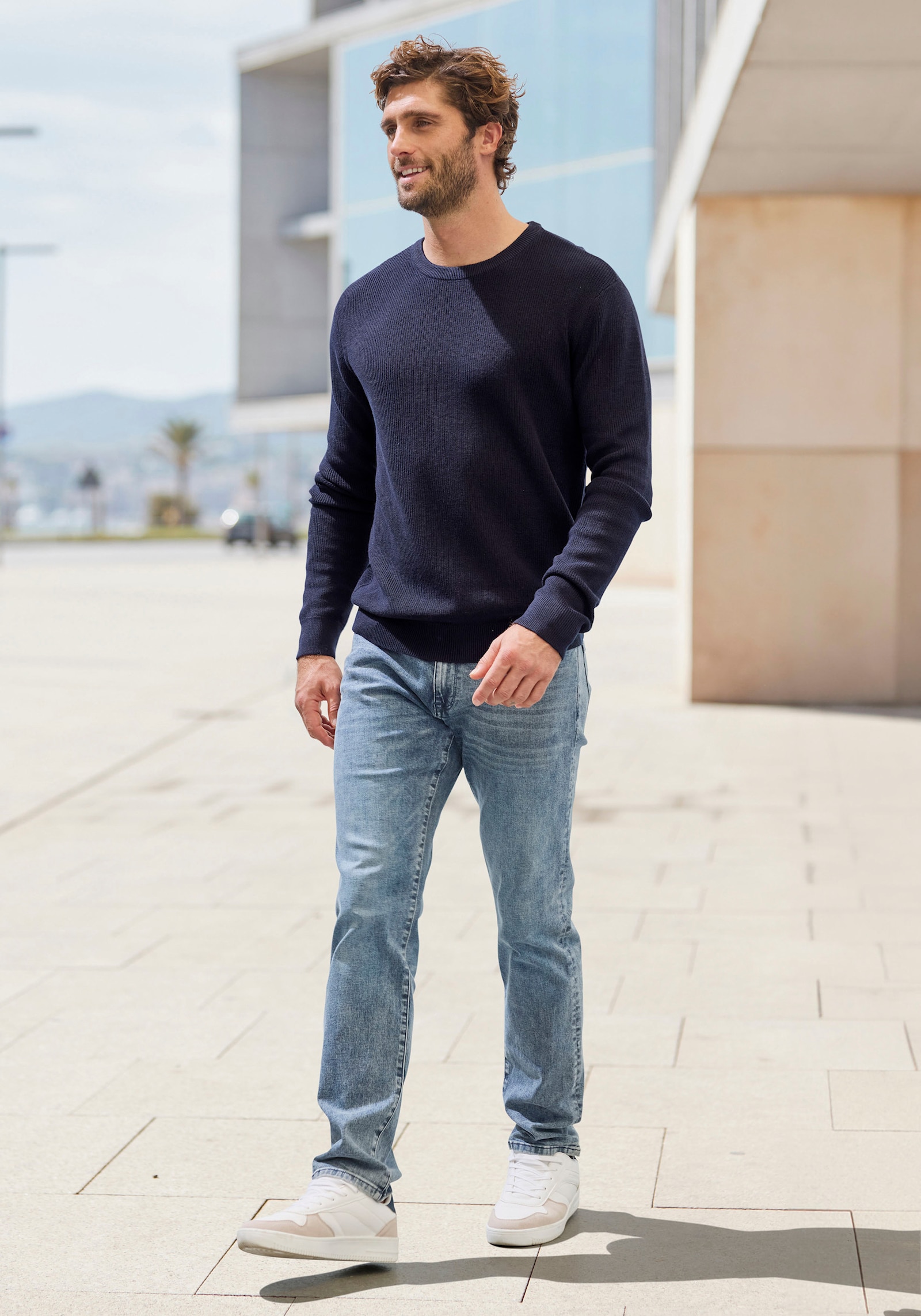 John Devin Strickpullover - navy