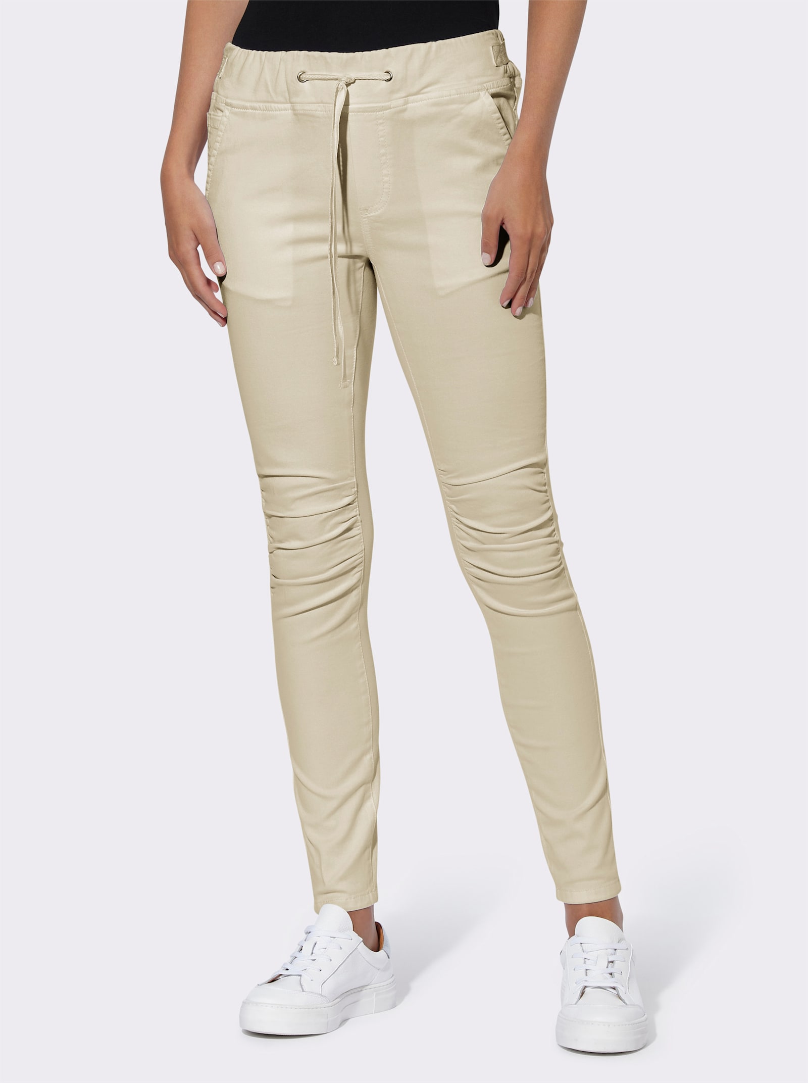heine Comfortbroek met trensje voor wijdteregeling - zand