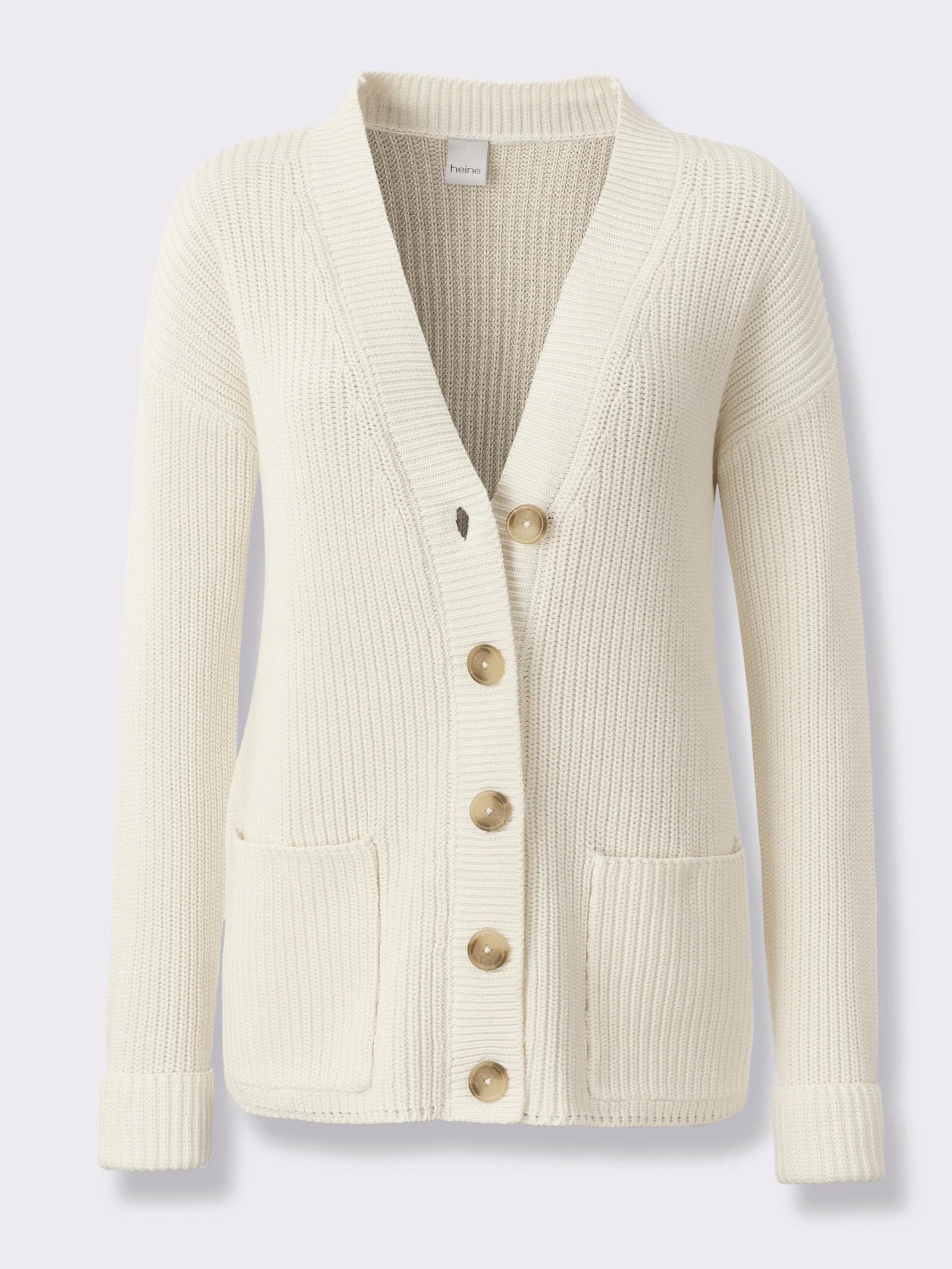 heine Strickjacke mit Taschen - ecru