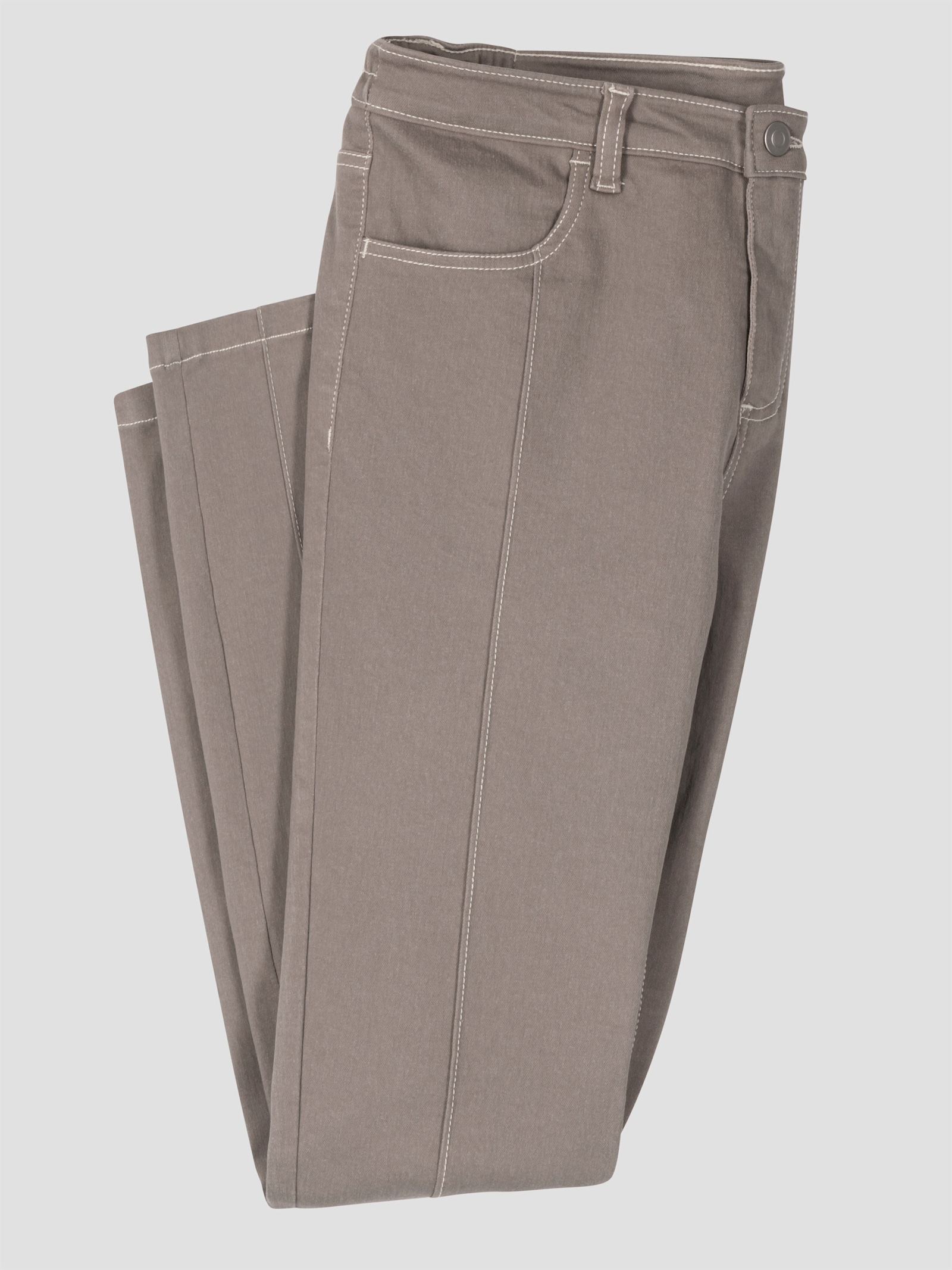 Jeans in schmaler Form - taupe