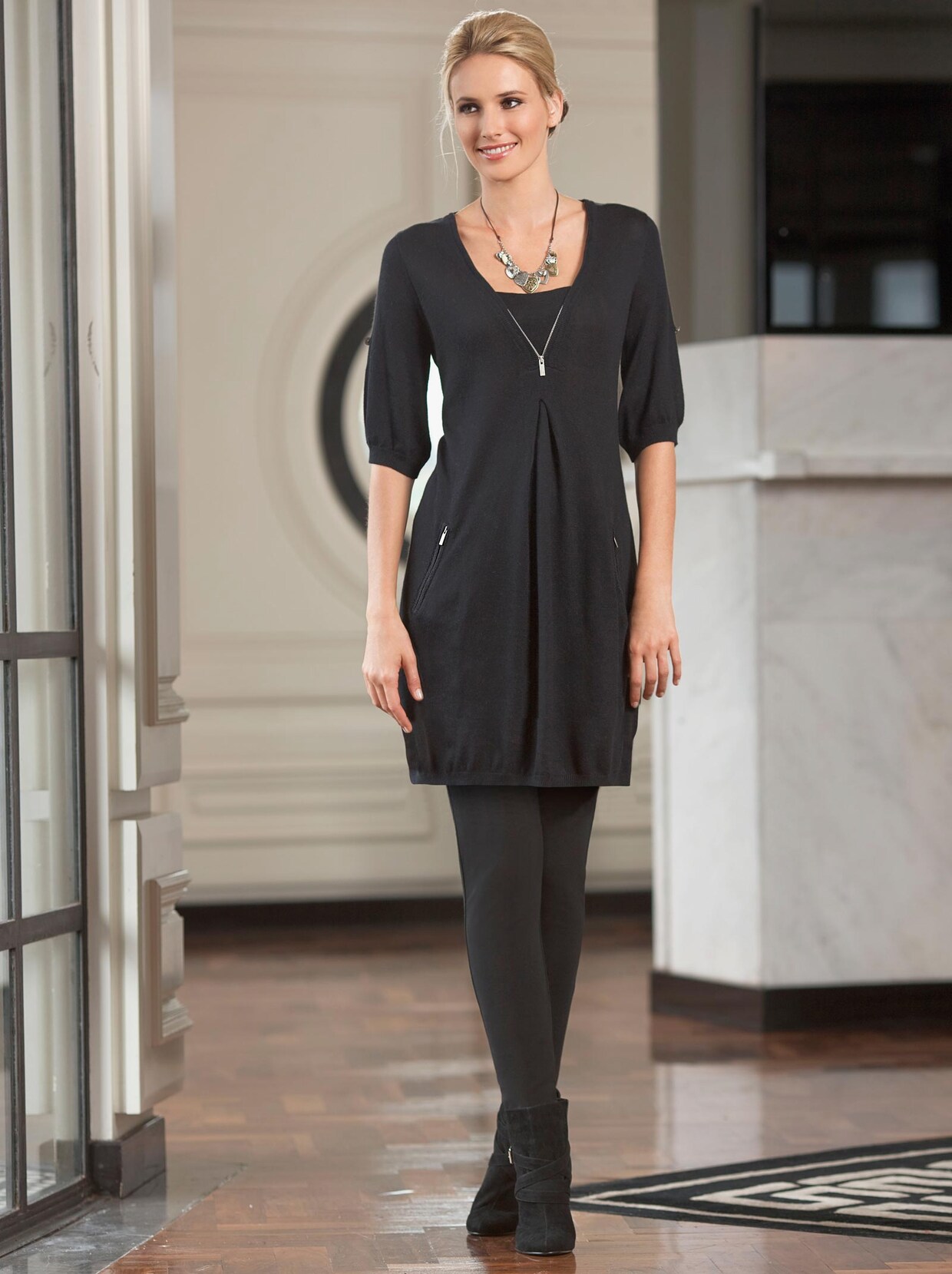 Longshirt - schwarz