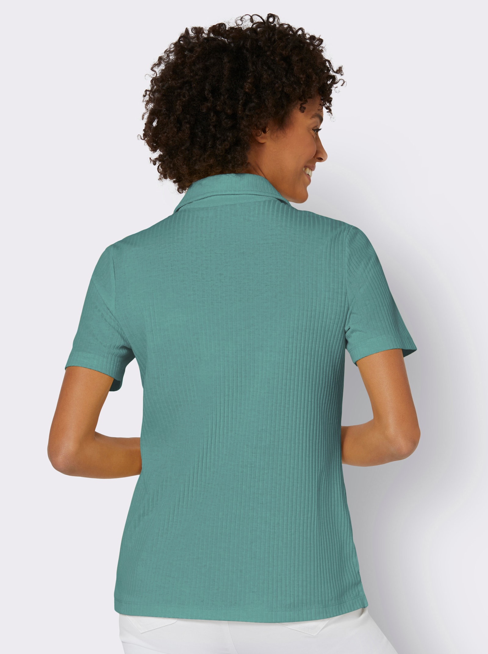 Poloshirt mit Stretch-Anteil - salbei