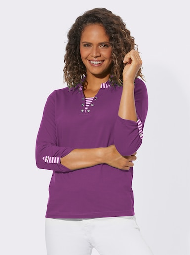 Shirt met 3/4-mouw - fuchsia