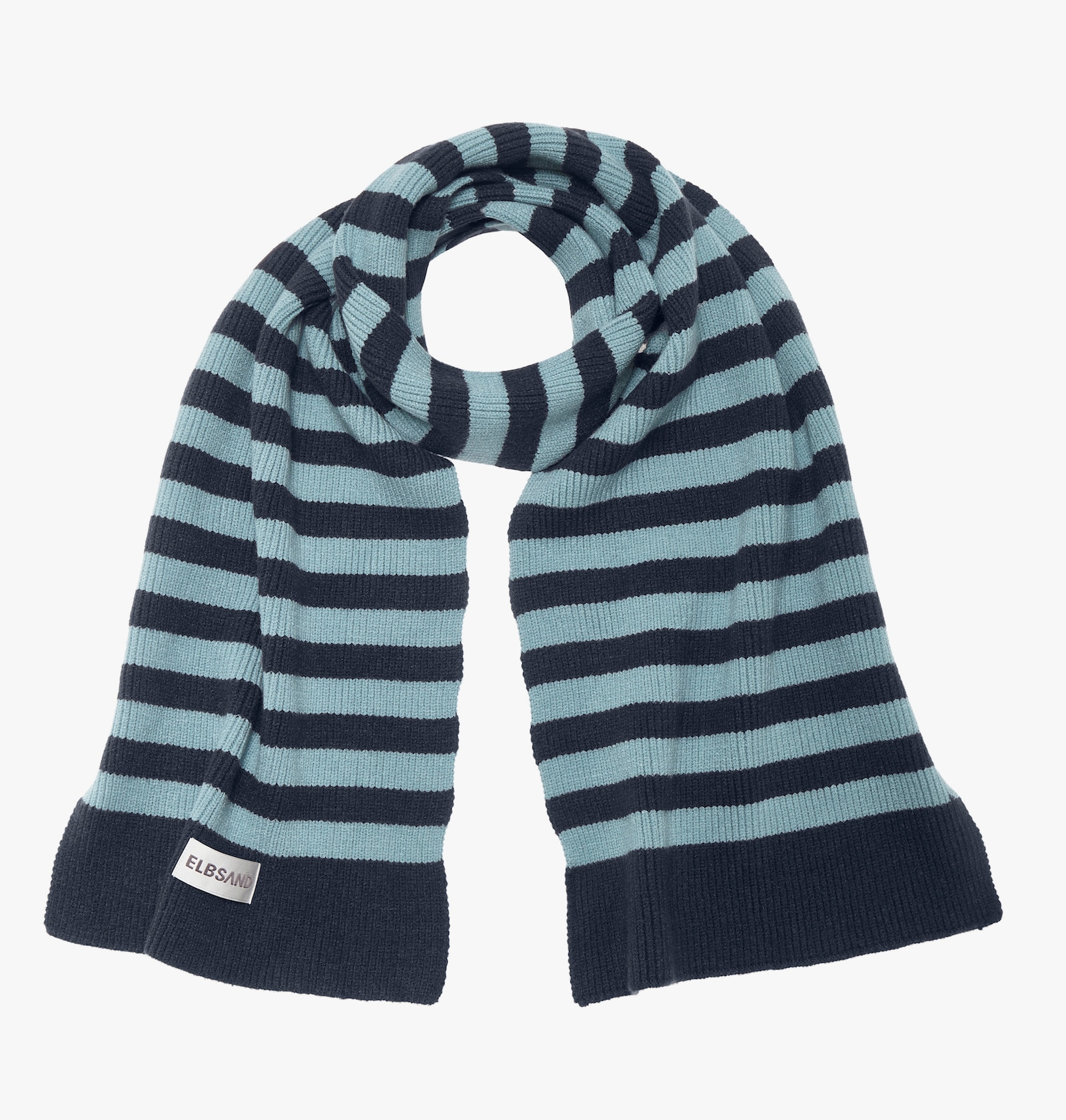 Elbsand Sjaal - marine/aquamarine