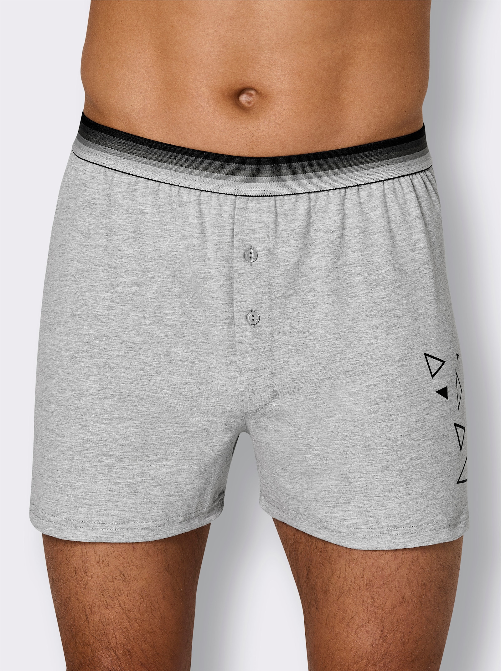 wäschepur men Boxershorts - grau-meliert