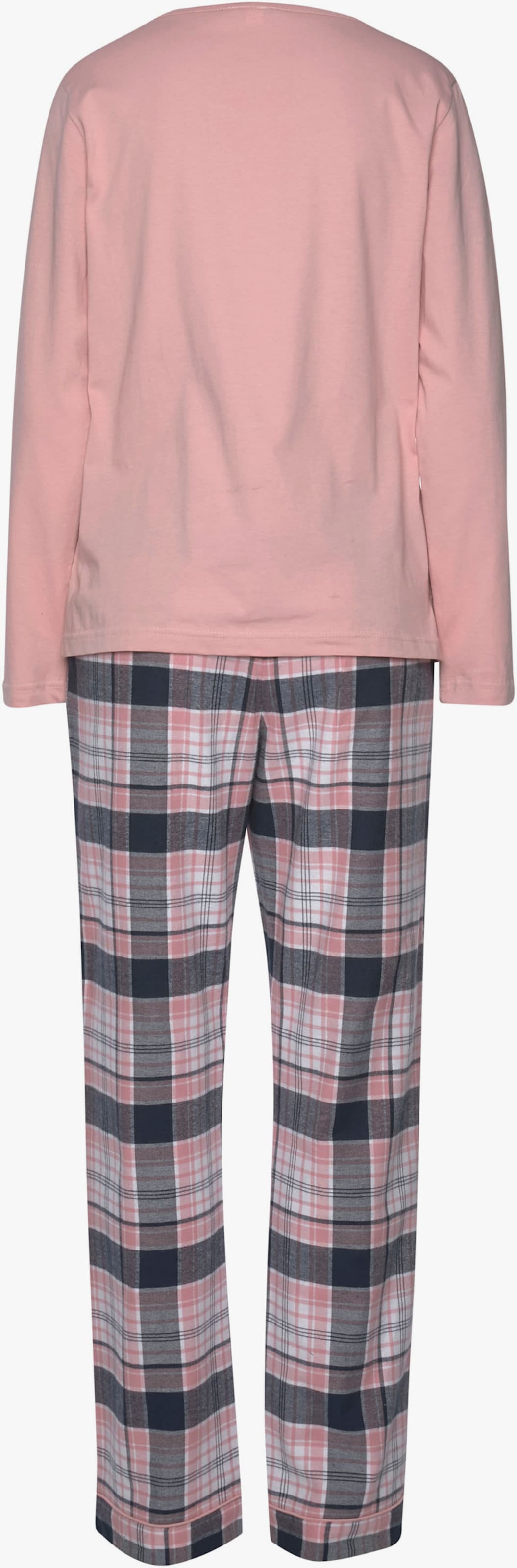 H.I.S Pyjama - rosa/rosa-grau-kariert