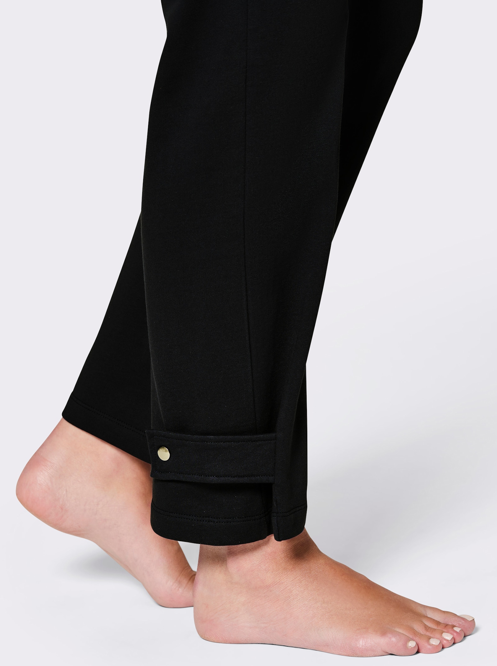 feel good Dehnbund-Hose mit weitenverstellbarem Bein - schwarz