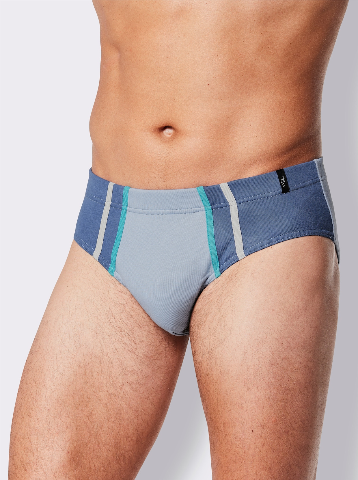 wäschepur men Slip - jeansblauw + antraciet + bleu + steengrijs