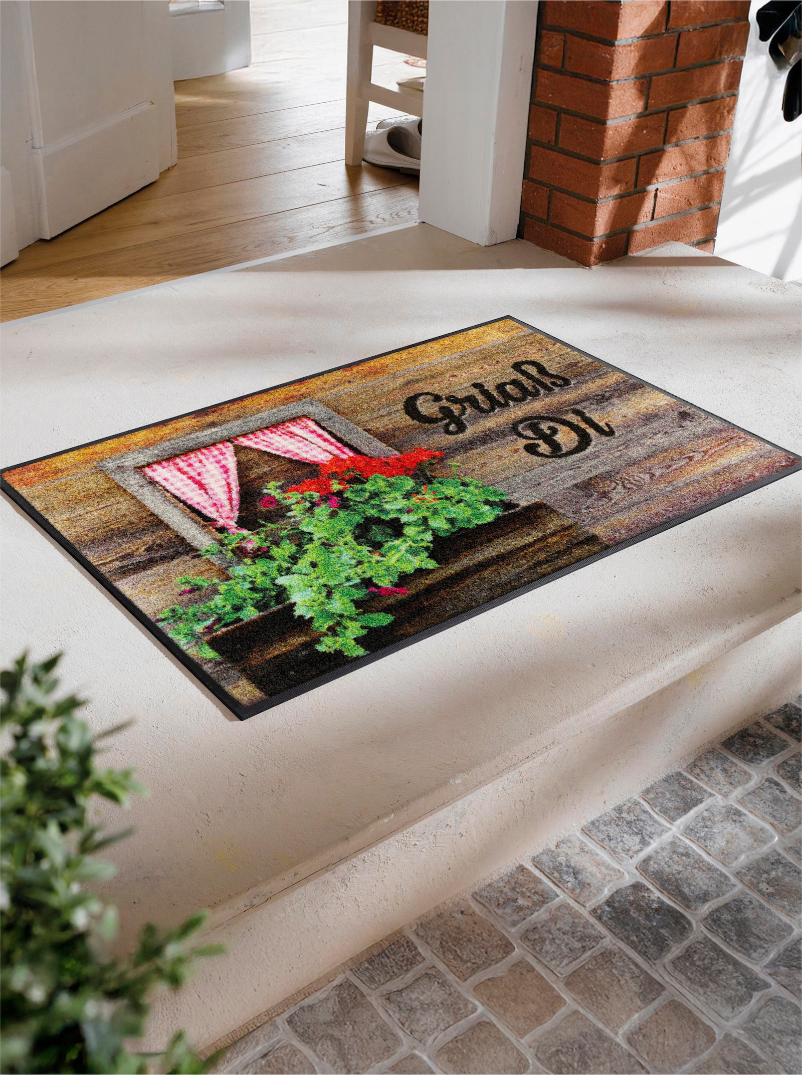 wash+dry by Kleen-Tex Fußmatte - braun-grün