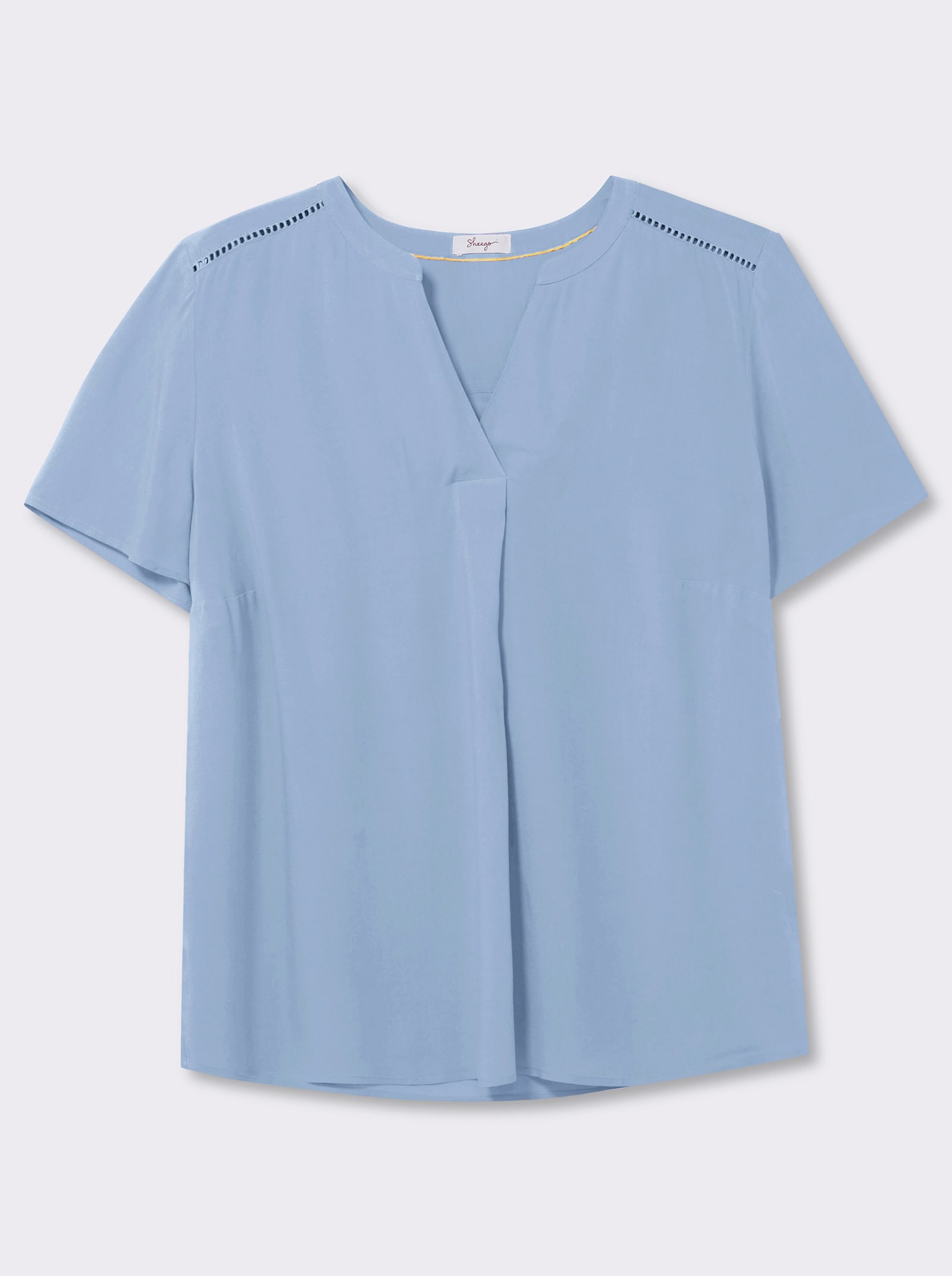 sheego Tunika mit Spitze - eisblau