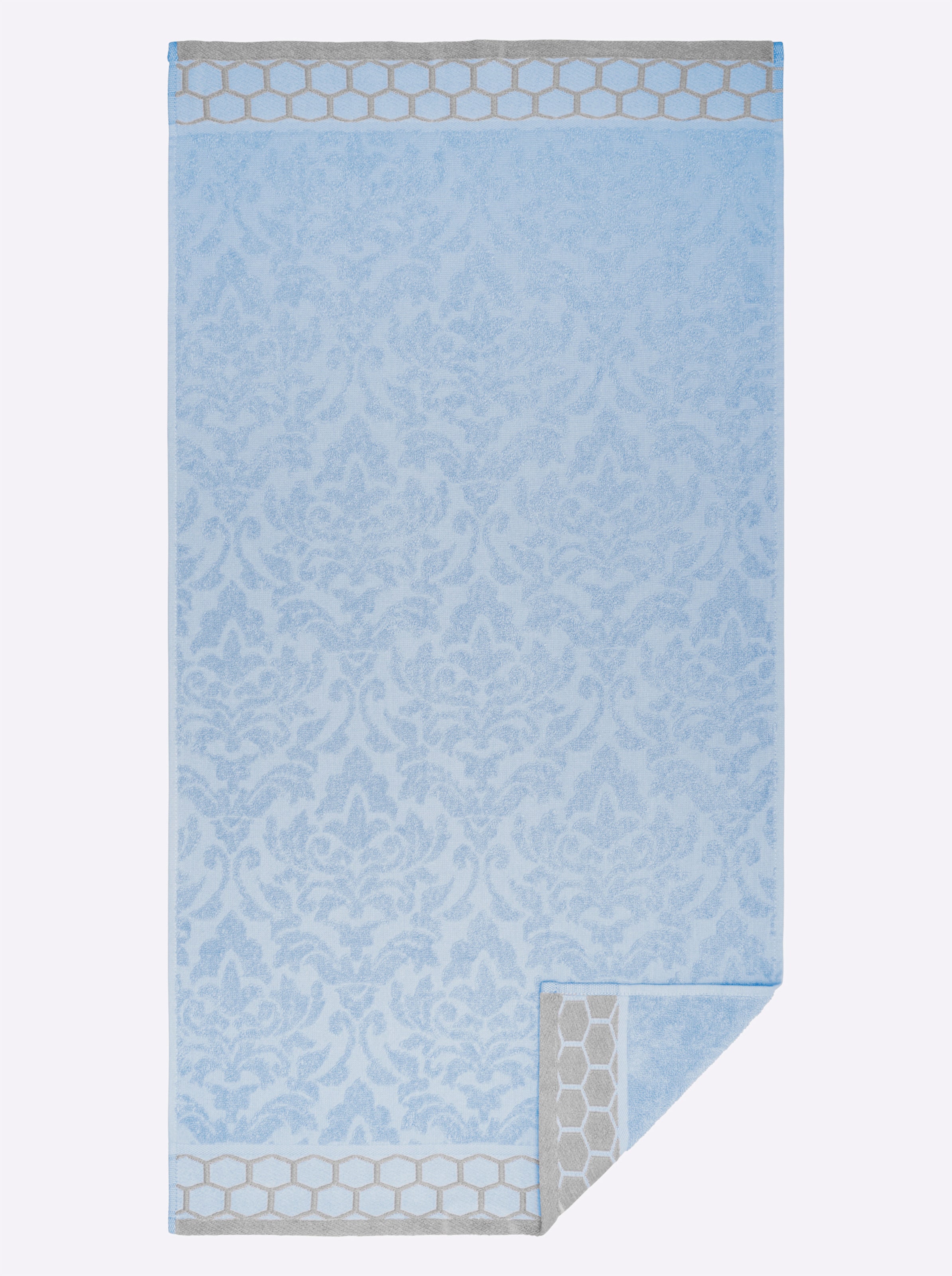 Das Tier günstig Kaufen-Handtuch in hellblau von wäschepur. Handtuch in hellblau von wäschepur <![CDATA[Das ornamentale Dessin lässt dieses Handtuch-Programm sehr edel wirken! Wunderbar weicher Walkfrottier in Luxus-Qualität. Unterstützt die Initiative Cotton made i