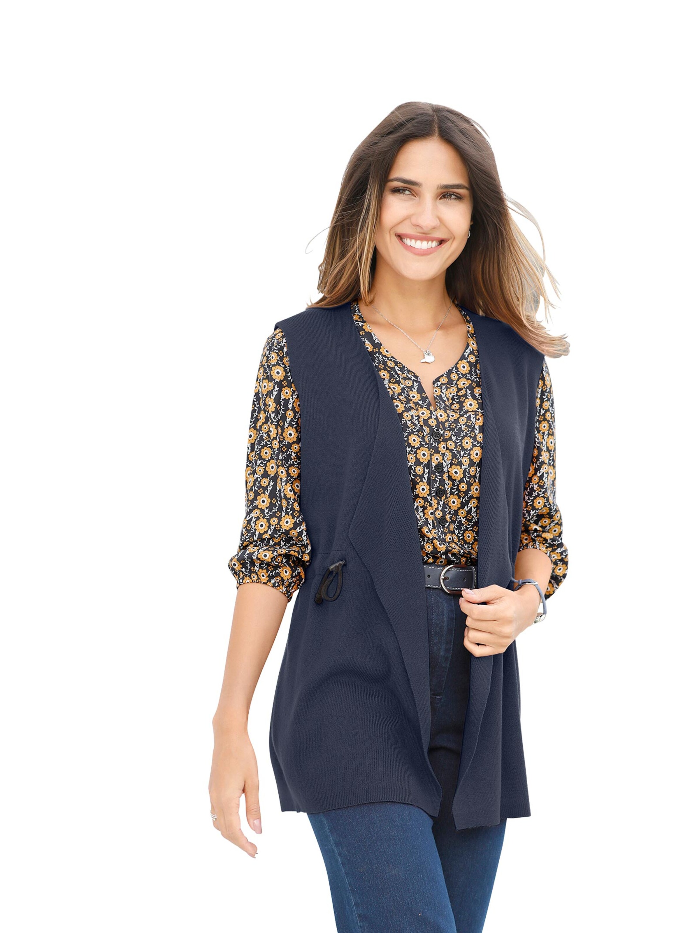 Longweste - nachtblau