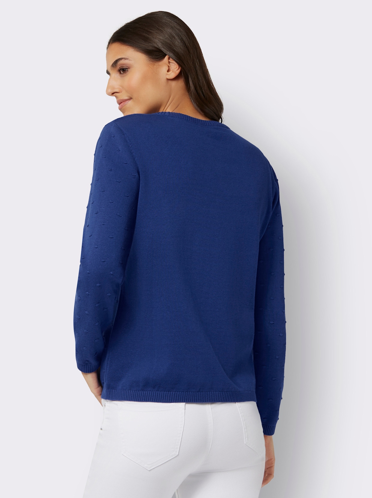 Langarm-Pullover - royalblau