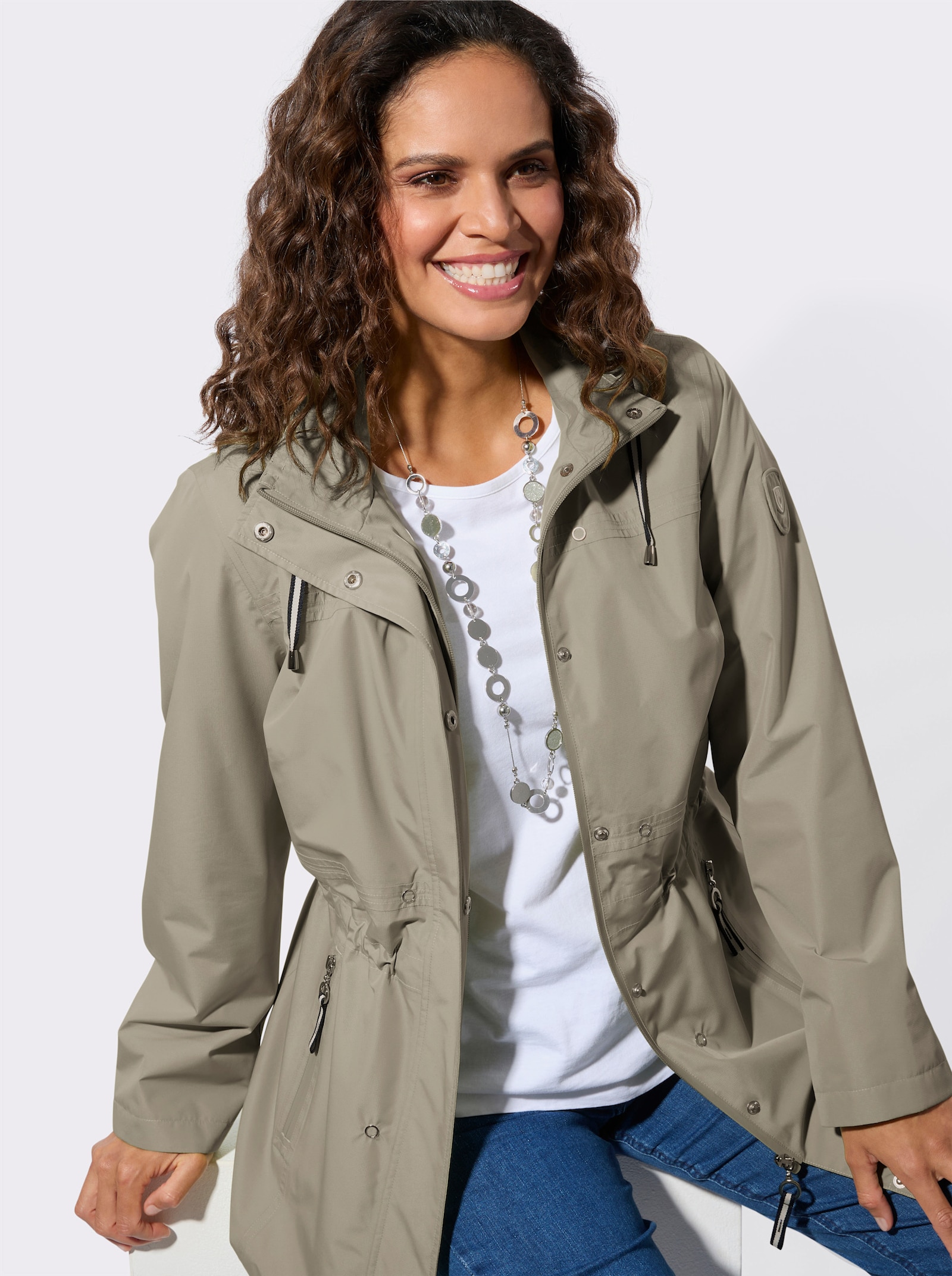 Funktionsjacke in wind- und wasserdichter Qualität - schlamm