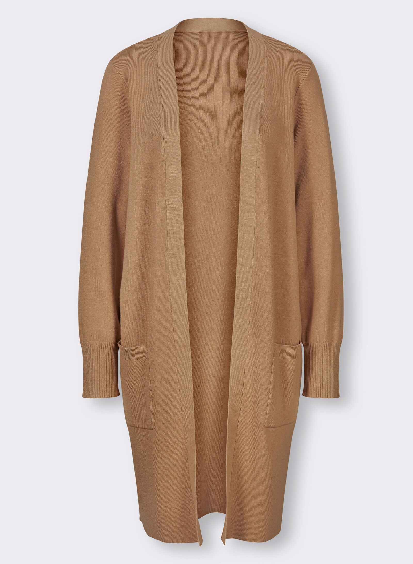 heine Longstrickjacke in Feinstrick-Qualität - camel