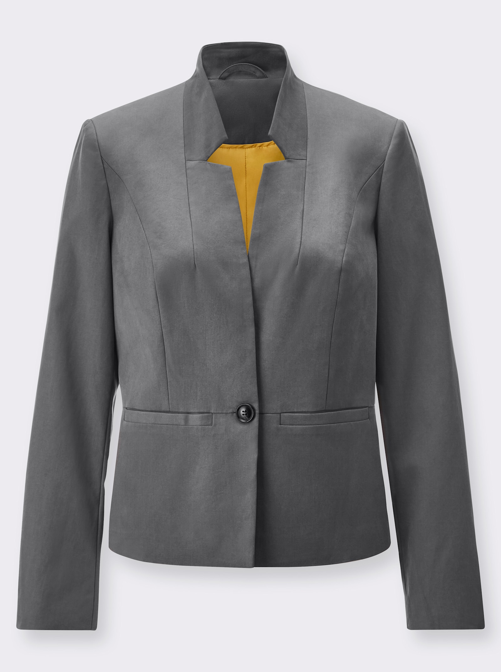 Blazer mit Knöpfen in Horn-Optik - anthrazit
