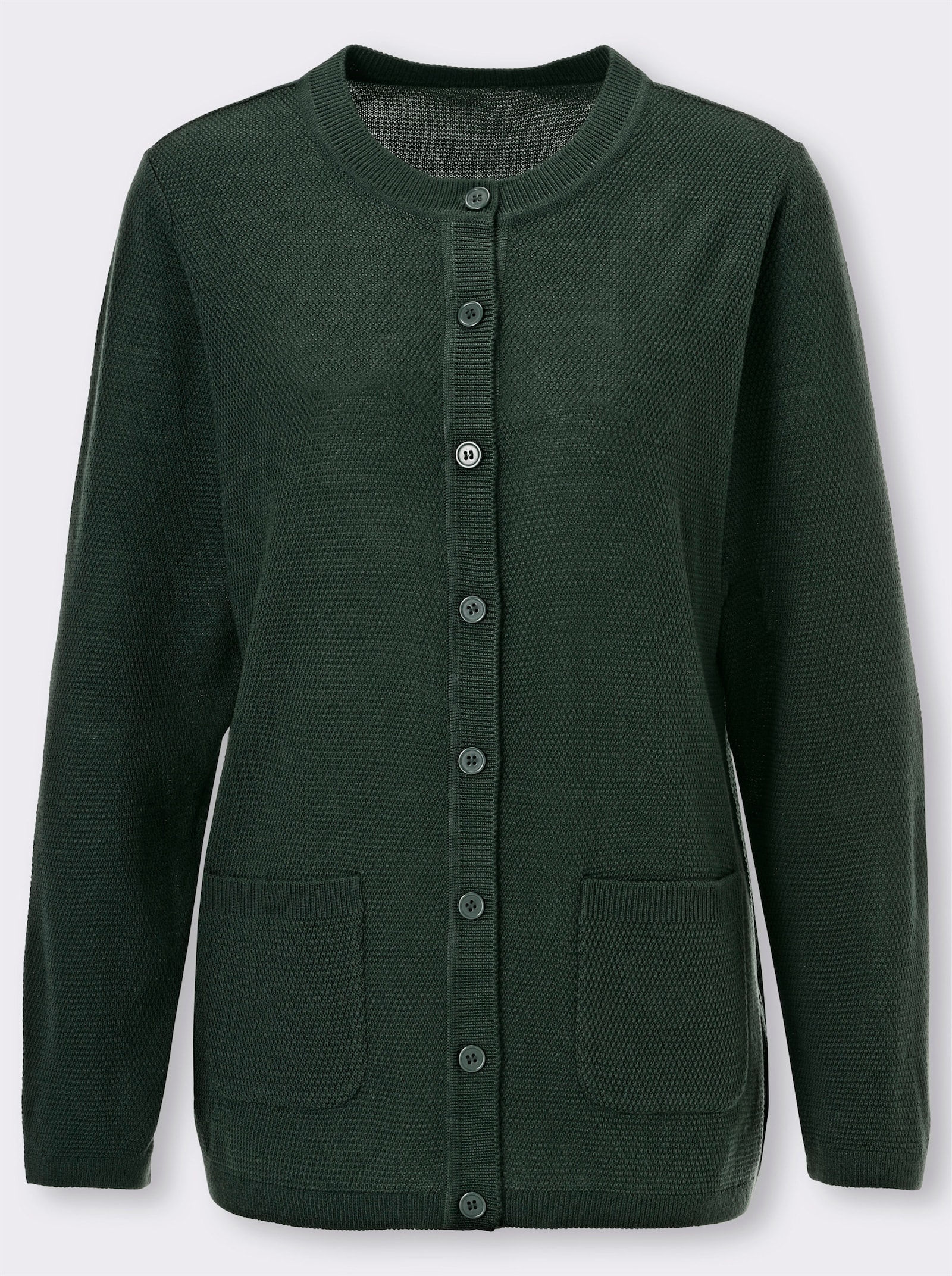 Vest met structuurpatroon - mos