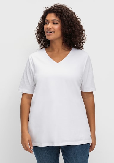 sheego T-Shirt - weiß
