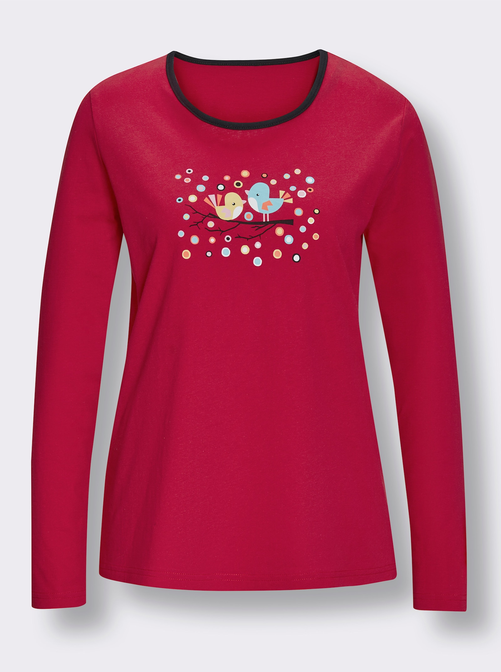 wäschepur Schlafanzug - erdbeere-schwarz-bedruckt