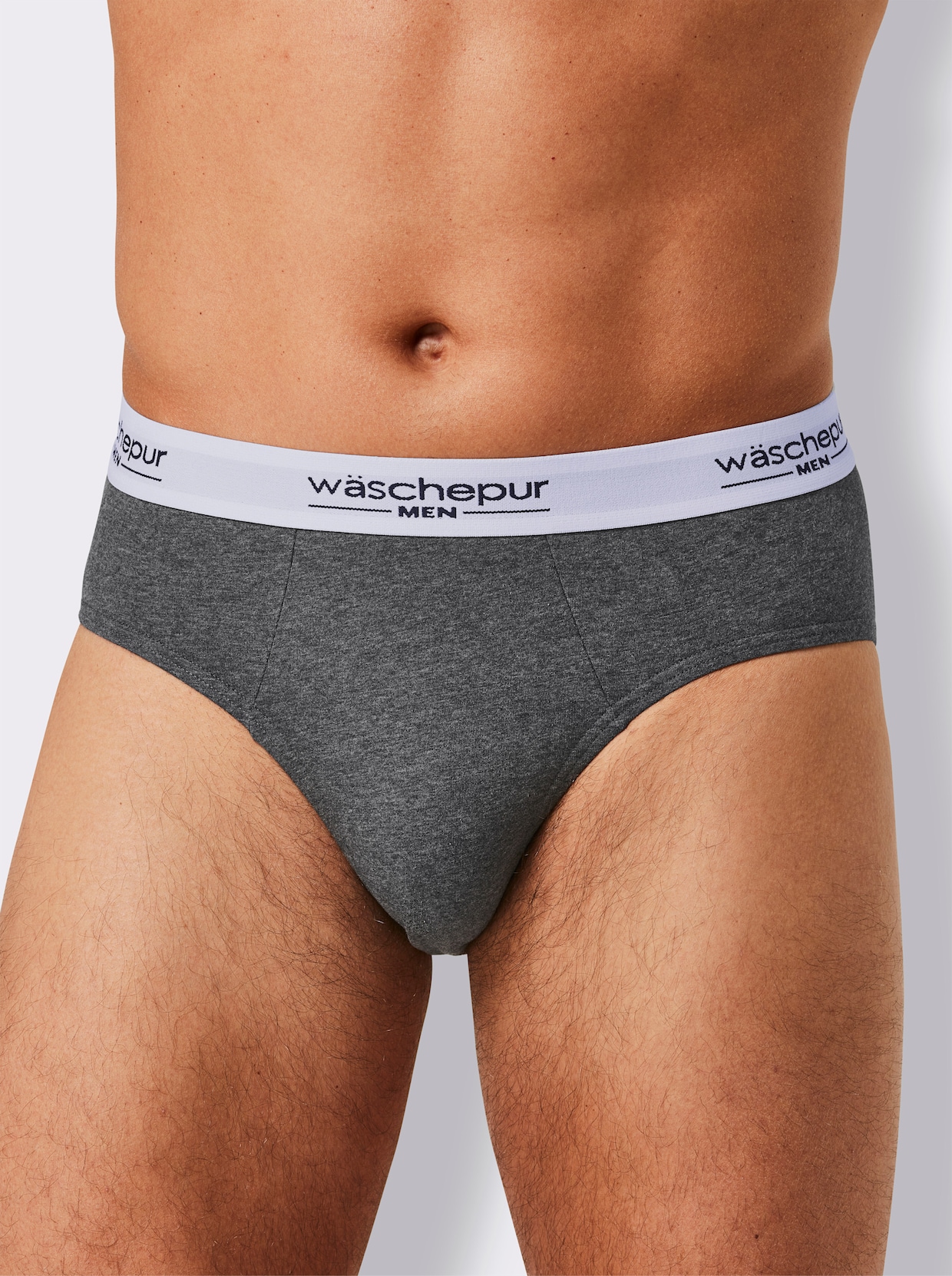wäschepur men Slip - antraciet + grijs + wit
