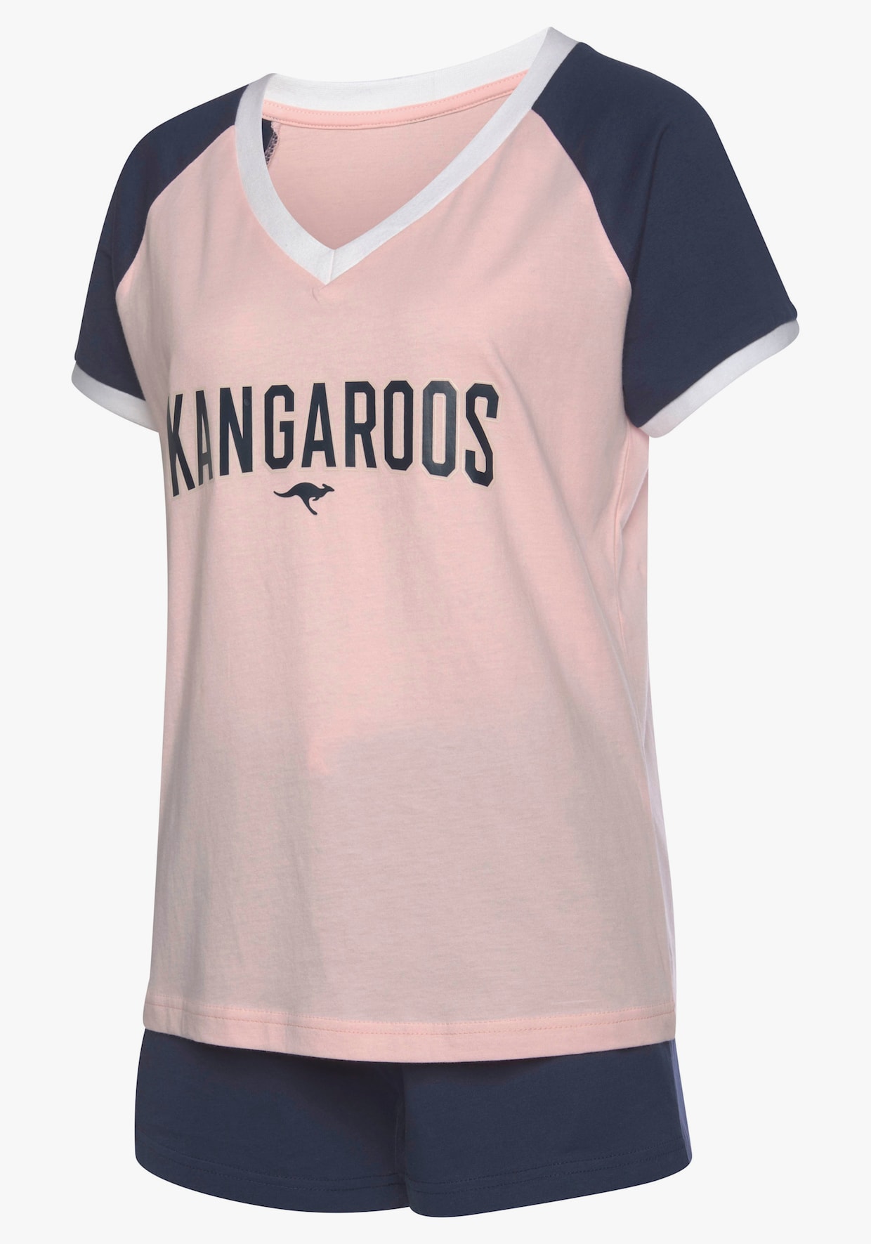 KangaROOS shortama - roze/donkerblauw