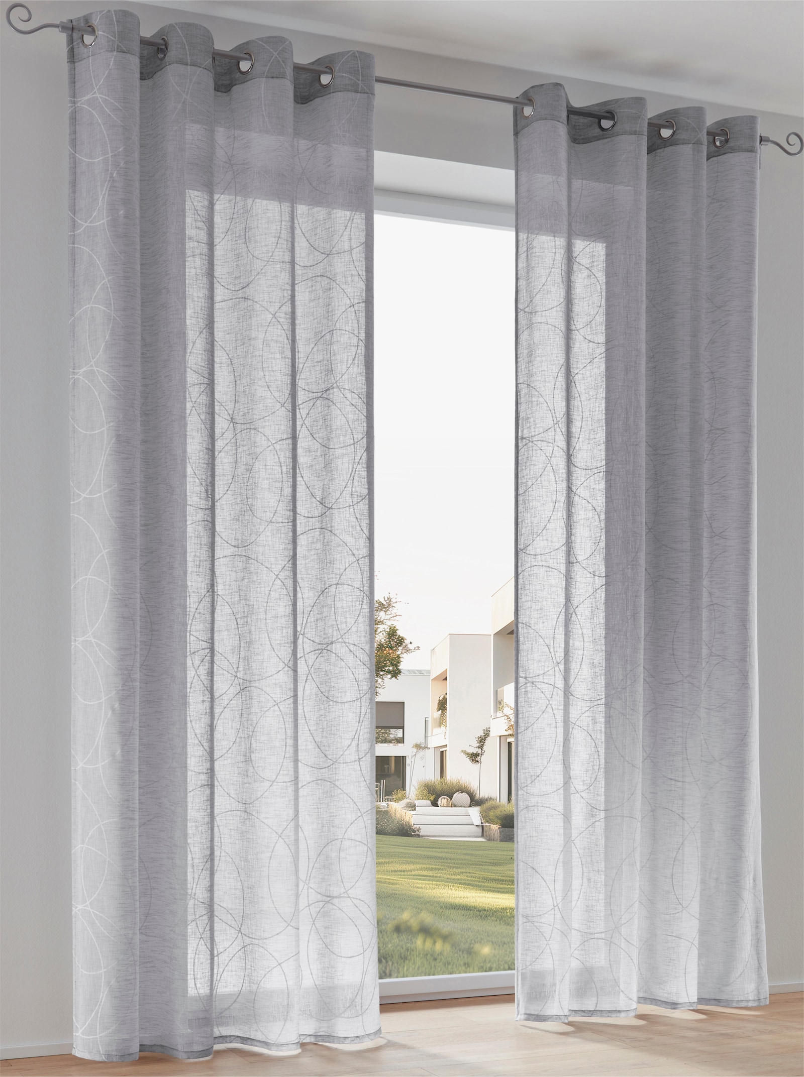 heine home Decoratieve vitrage - grijs