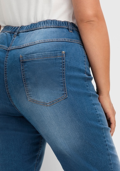 Bootcut-Jeans - blue-stone-washed