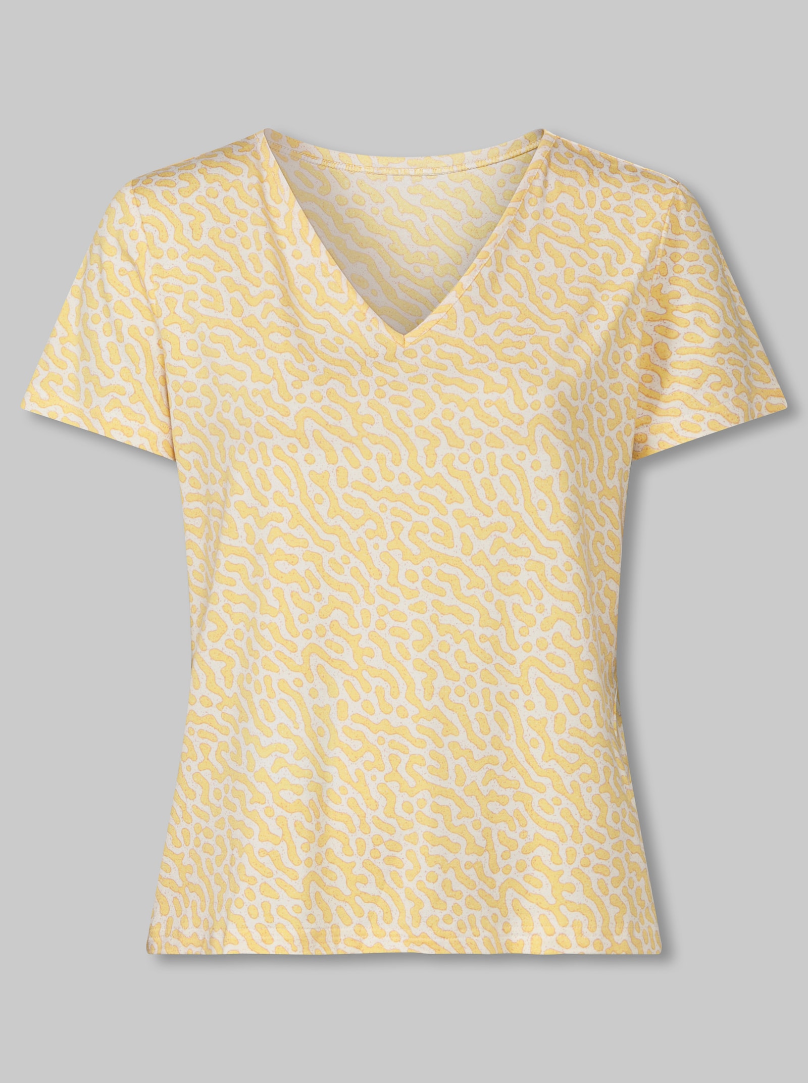 heine Shirt mit Druck-Dessin - zitrone-ecru-bedruckt