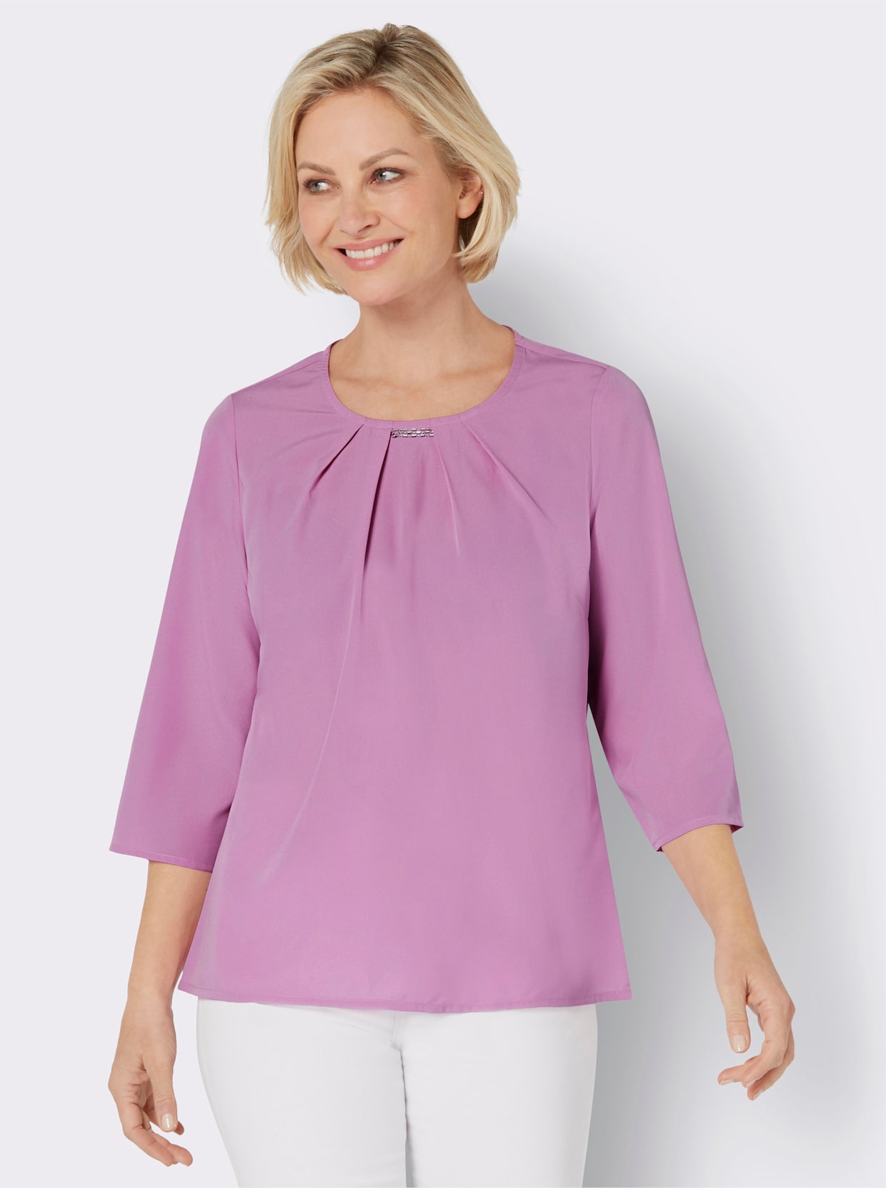 Comfortabele blouse - orchidee