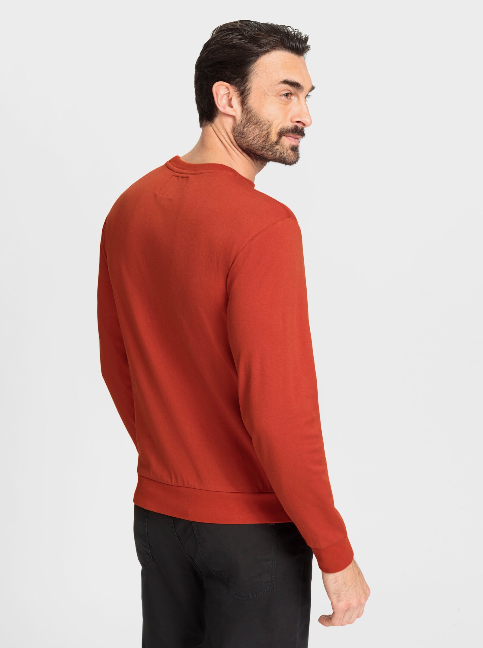 Catamaran Langarmshirt Brusttasche mit Klettverschluss - rostrot