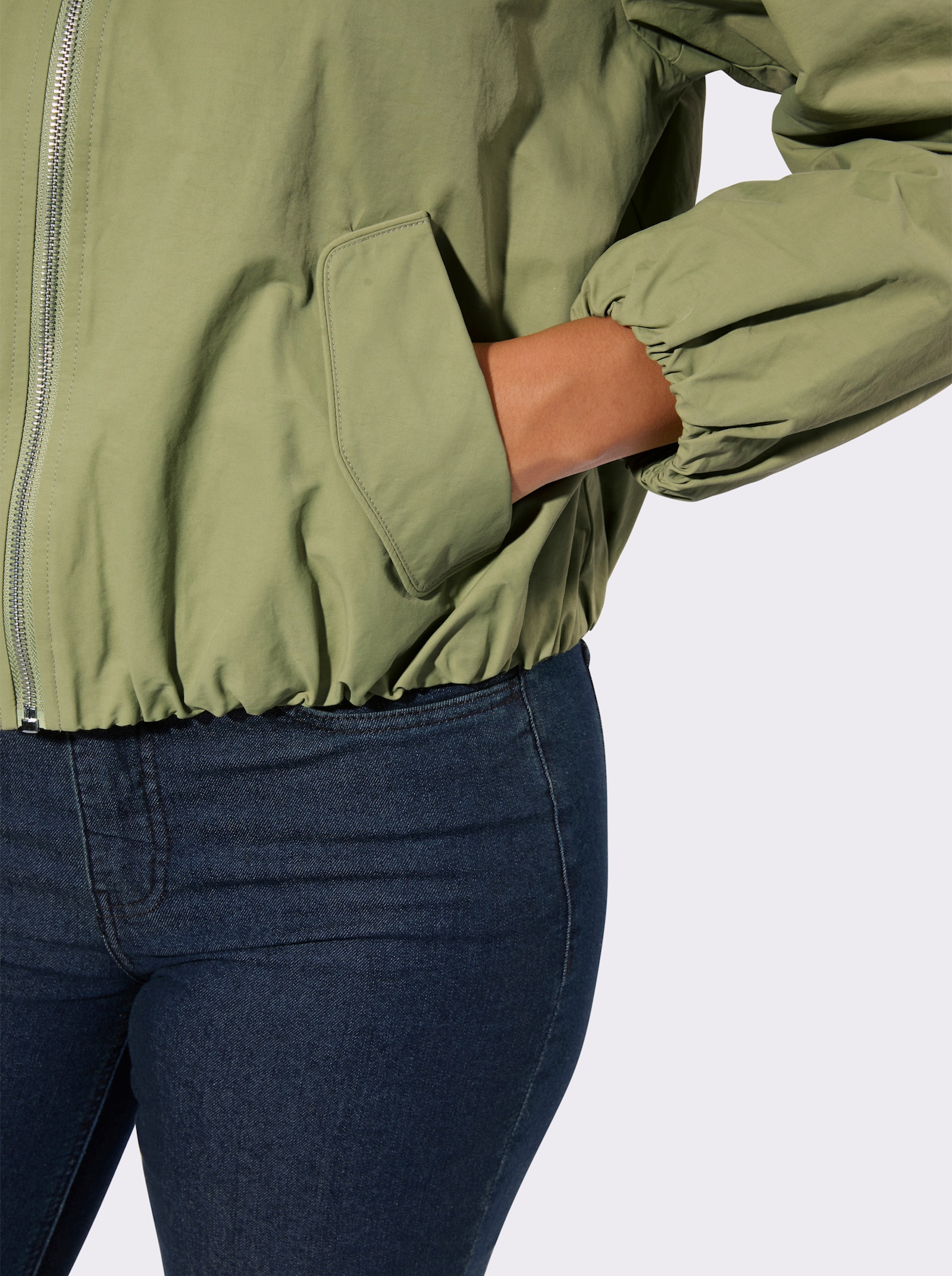 Blouson-Jacke in verkürzter Form - schilf