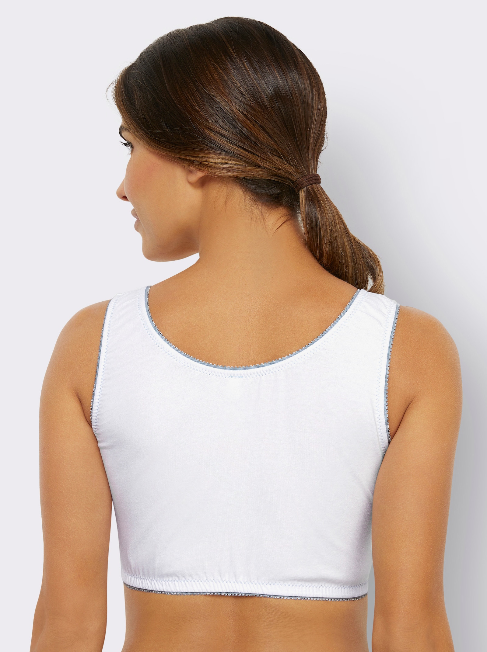 wäschepur Bustier met voorsluiting - 3x wit