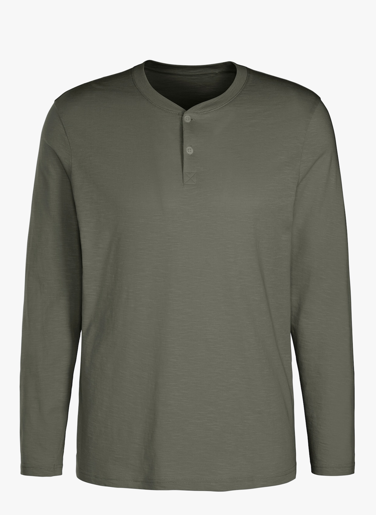 H.I.S Shirt met lange mouwen - kaki/blauw