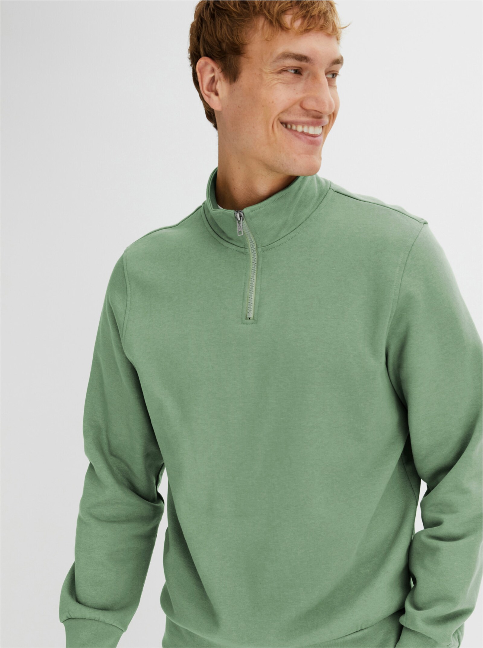 Catamaran Langarmshirt mit Stehkragen - eucalyptus