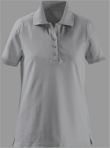 Poloshirt mit Seitenschlitzen - grau