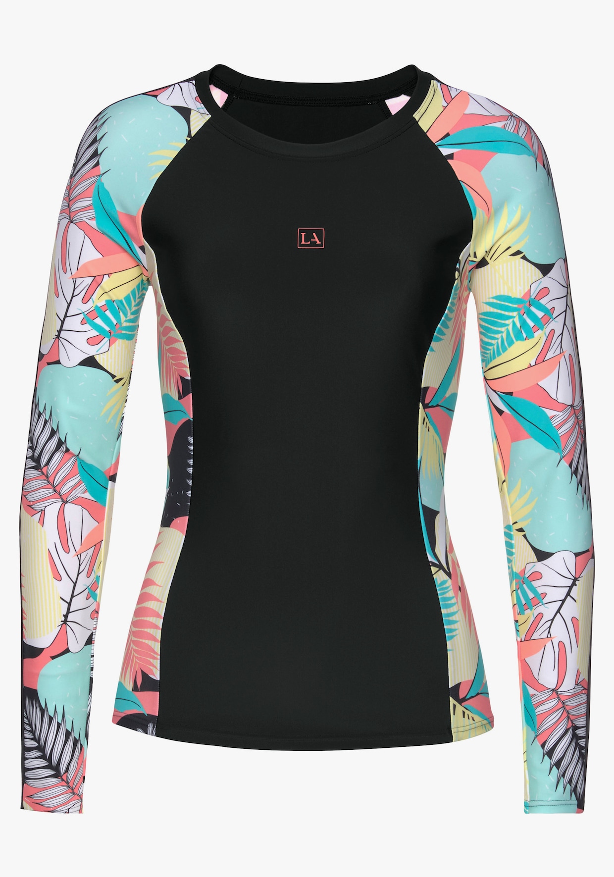 LASCANA ACTIVE Zwemshirt - zwart geprint