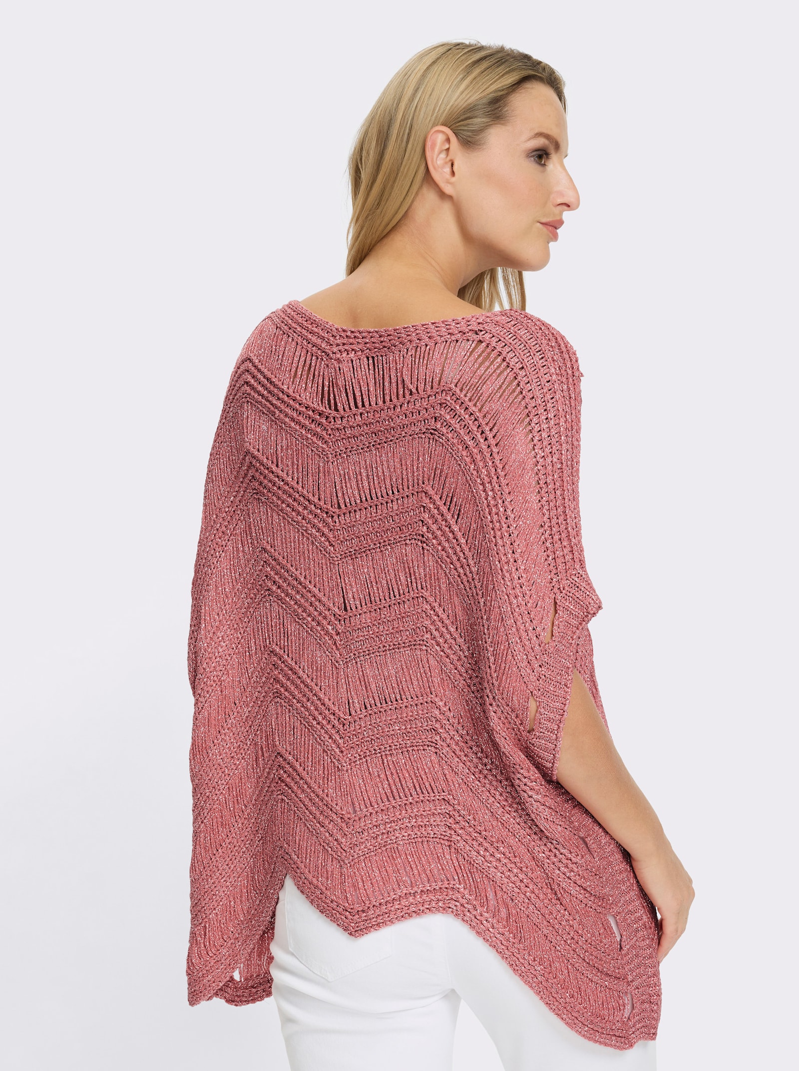 heine Oversize-Pullover mit Glanzgarn - koralle
