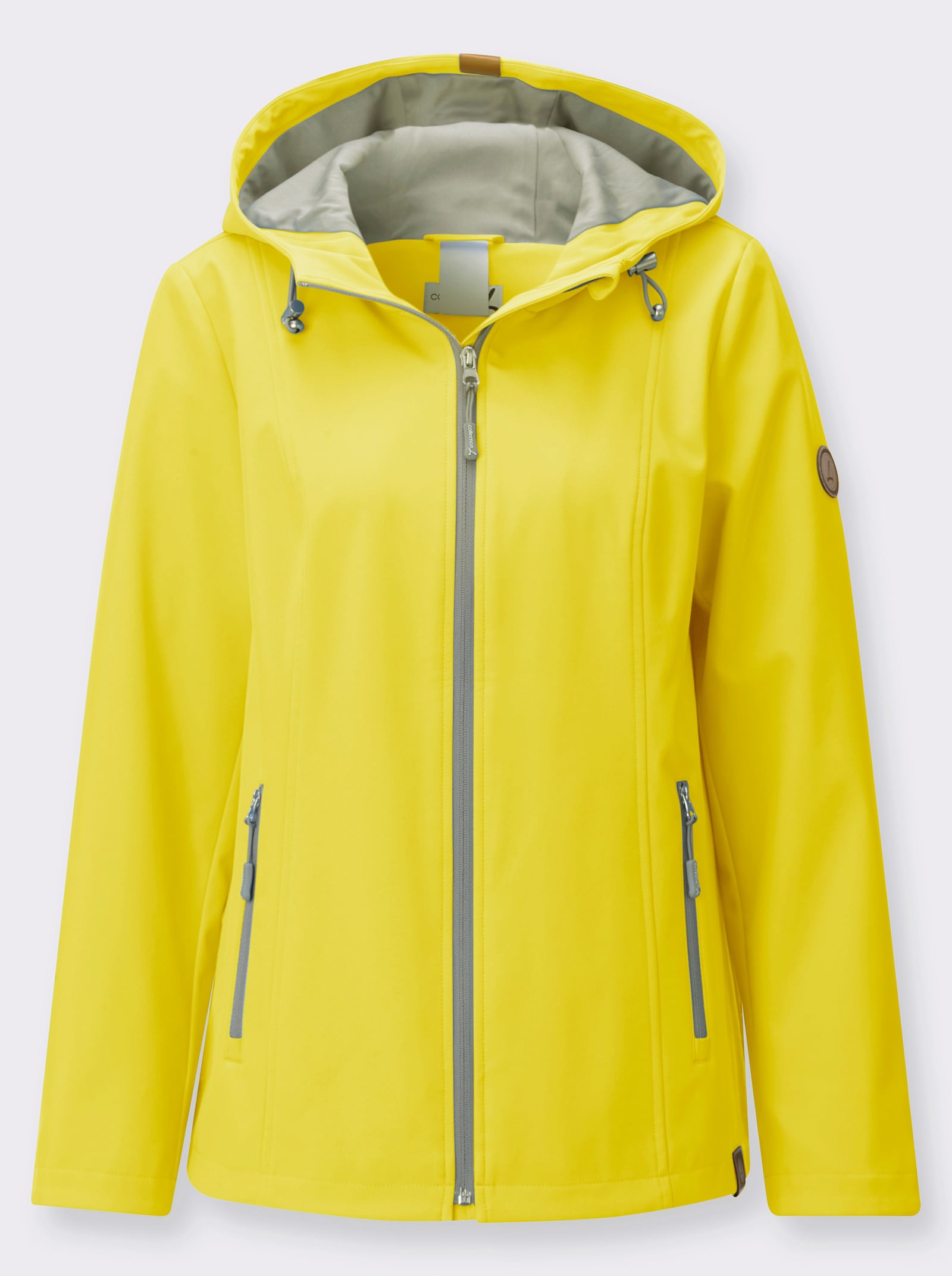 Softshelljacke mit knöpfbarer Innentasche - limone