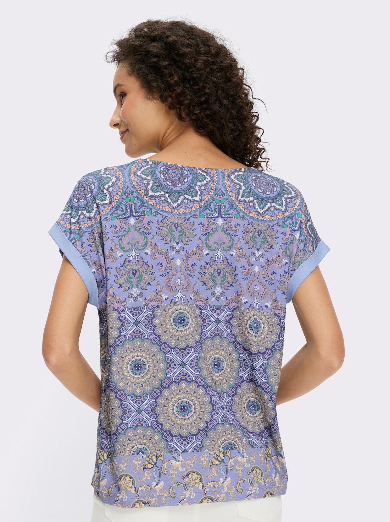 heine T-shirt à manches courtes - bleu-sauge imprimé