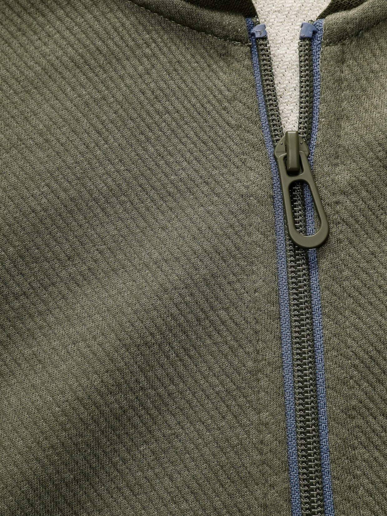 Marco Donati Sweatvest - kaki gemêleerd