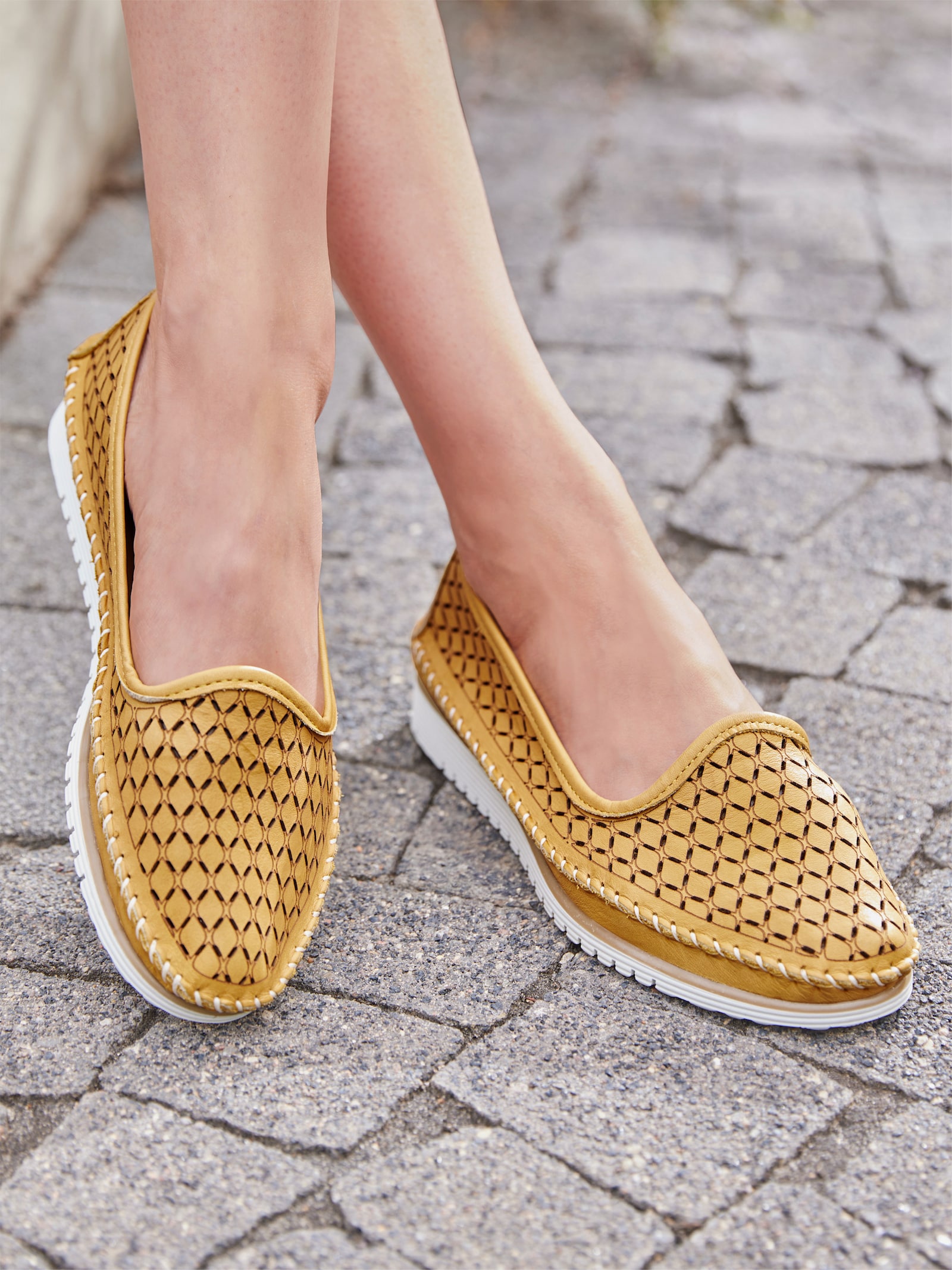 Andrea Conti Slipper - gelb-braun
