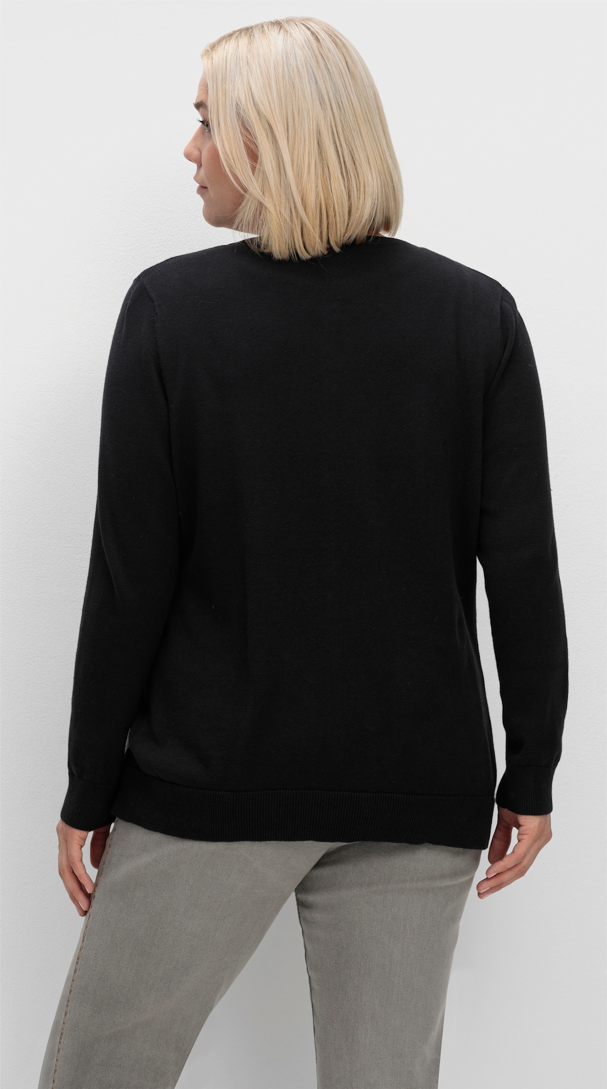 Strickjacke aus reiner Baumwolle - schwarz